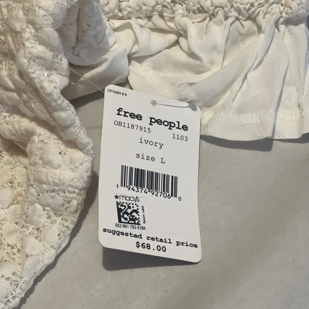 𐙚⋆˚✿˖° FREE PEOPLE Spring Fling Top Ivory NWT Boho Bustier 𐙚⋆˚✿˖° - Picture 7 of 11